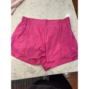 Lululemon size 12 sonic pink hotty hot shorts activewear